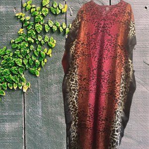 Kaftan animal print full length